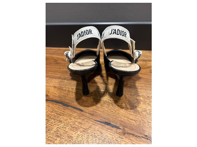 Christian Dior J'Adior Décolleté Slingback in tessuto nero - vista 8