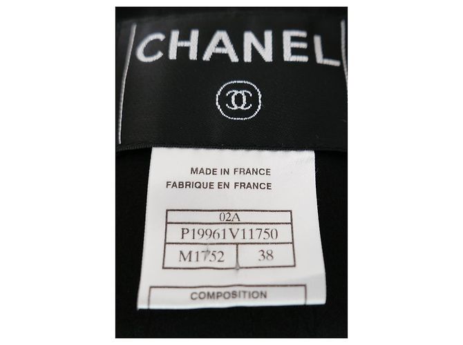 Giacca Chanel Autunno 2002 02A Tweed Fantasy e Paillettes Nero - vista 12