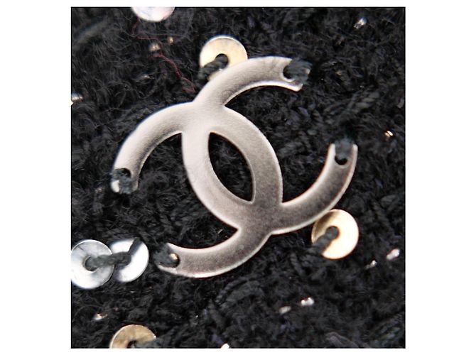 Giacca Chanel Autunno 2002 02A Tweed Fantasy e Paillettes Nero - vista 8
