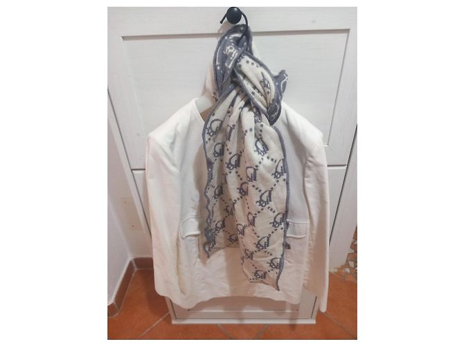 Christian Dior Monogram Schal Grau Roh - Ansicht 4