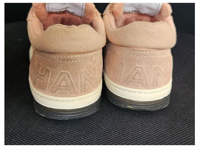 Chanel Sneaker aus rosa Wildleder und Stoff Pink - Ansicht 8