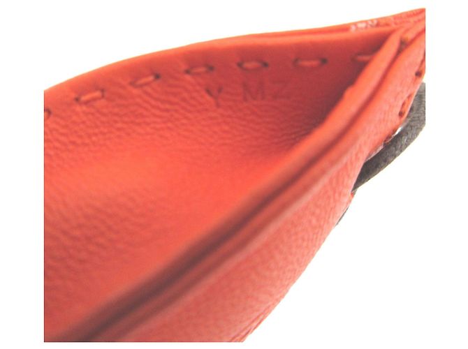 Hermès Hermes Agneau Milo Feu Schlüsselanhänger Rot - Ansicht 3