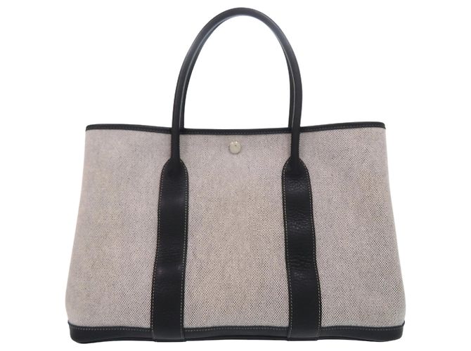 Hermès Hermes Garden Party 36 PM Tote Bag Braun Schwarz Roh - Ansicht 2