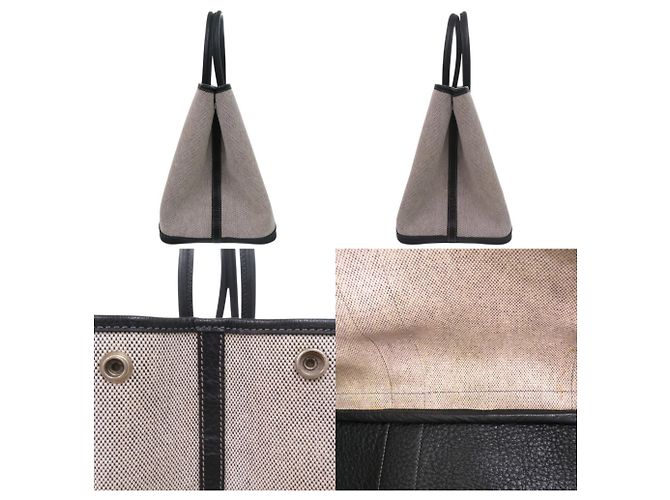 Hermès Hermes Garden Party 36 PM Tote Bag Braun Schwarz Roh - Ansicht 7