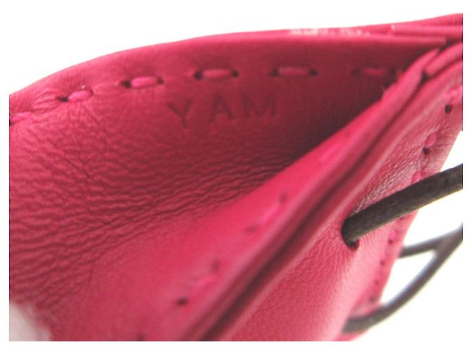 Hermès Portachiavi Hermes Pink Agneau Milo Rosa - vista 3