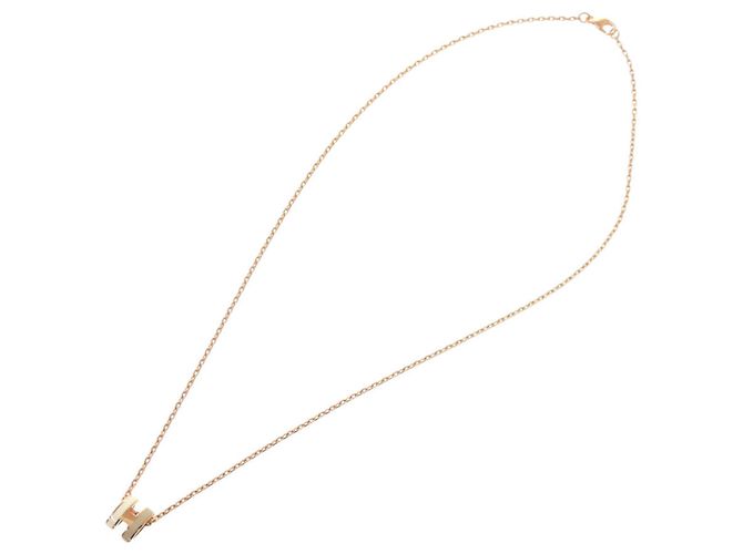 Hermès Hermes Pop H Mini Halskette Weiß Beige Golden - Ansicht 3