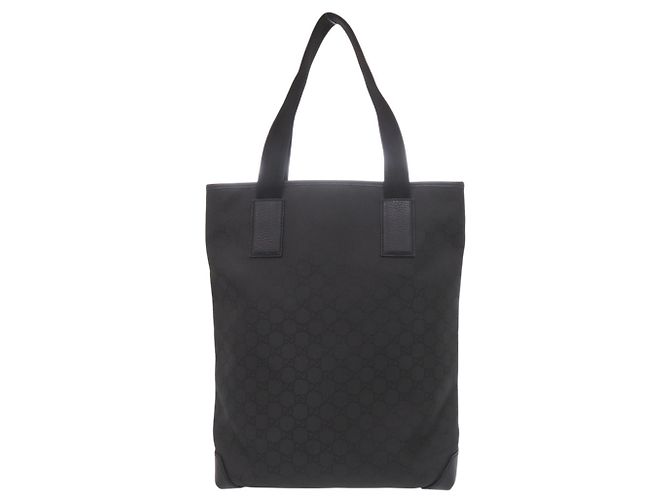 Borsa Tote Gucci in nylon e pelle nera Nero - vista 2