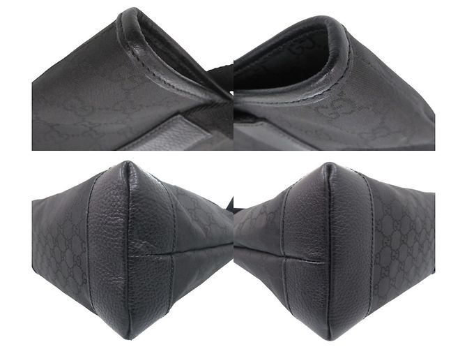 Borsa Tote Gucci in nylon e pelle nera Nero - vista 3