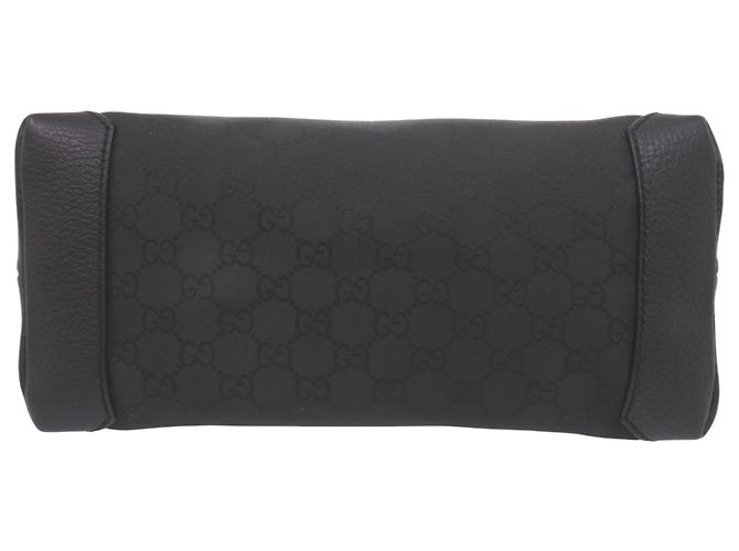 Borsa Tote Gucci in nylon e pelle nera Nero - vista 4