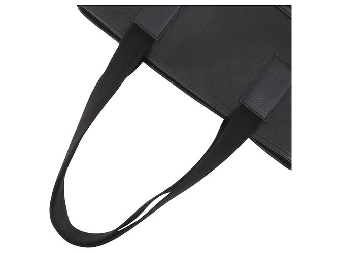 Borsa Tote Gucci in nylon e pelle nera Nero - vista 5