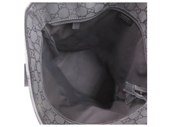 Borsa Tote Gucci in nylon e pelle nera Nero - vista 6