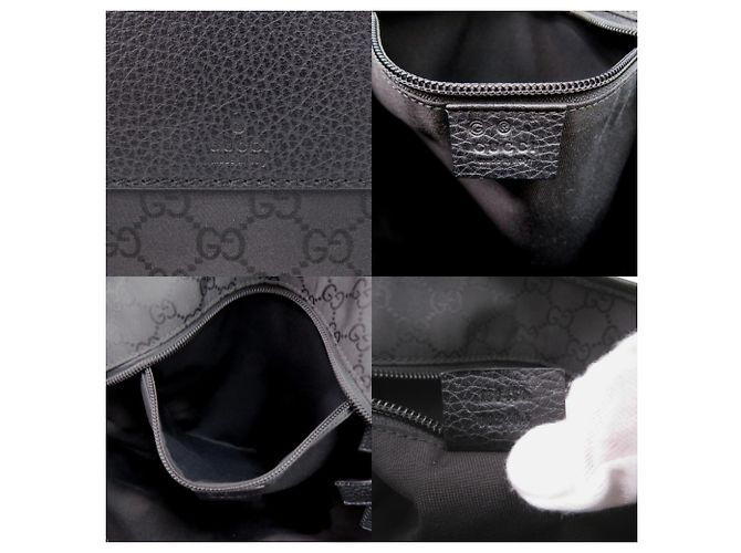 Borsa Tote Gucci in nylon e pelle nera Nero - vista 8