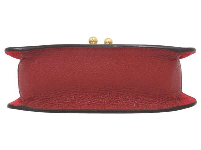 Chloé Chloe Millie Schultertasche aus rotem Leder mit Kette - Ansicht 5