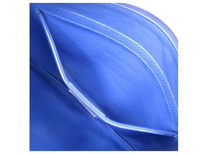 Salvatore Ferragamo Clutch aus blauem Leder - Ansicht 5