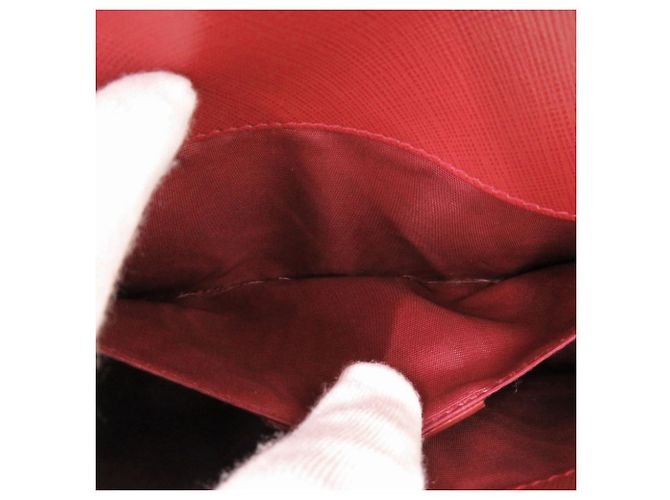 Borsa a tracolla Salvatore Ferragamo Vara in pelle rossa con catena Rosso - vista 7