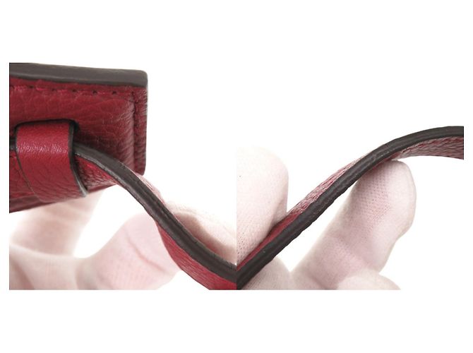 Borsa a tracolla Salvatore Ferragamo Gancini in pelle rossa Rosso - vista 10