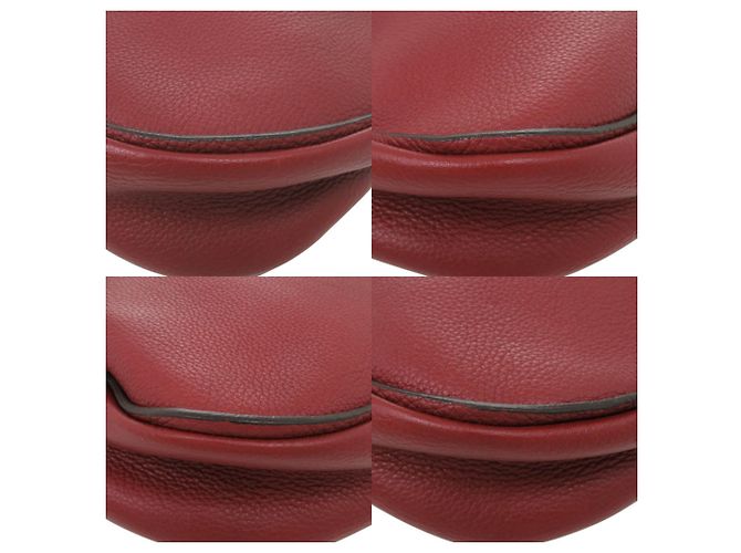 Borsa a tracolla Salvatore Ferragamo Gancini in pelle rossa Rosso - vista 4