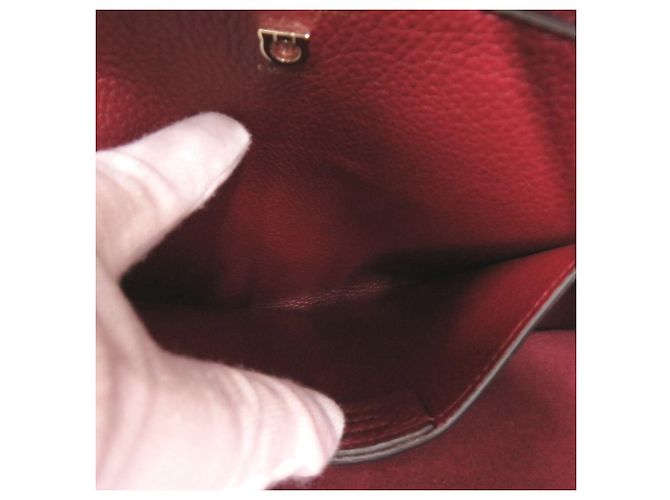 Borsa a tracolla Salvatore Ferragamo Gancini in pelle rossa Rosso - vista 7
