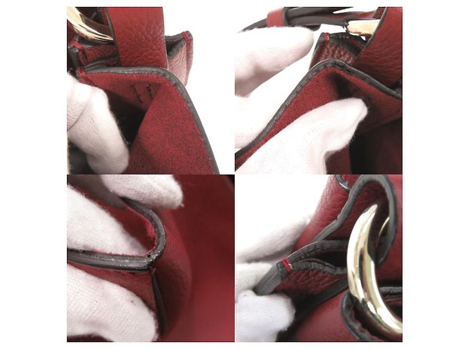 Borsa a tracolla Salvatore Ferragamo Gancini in pelle rossa Rosso - vista 9
