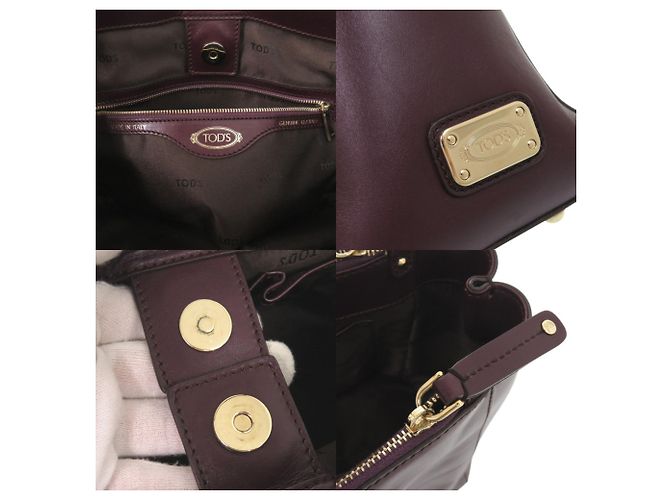 Tod's D-Styling Lederhandtasche Lila - Ansicht 8
