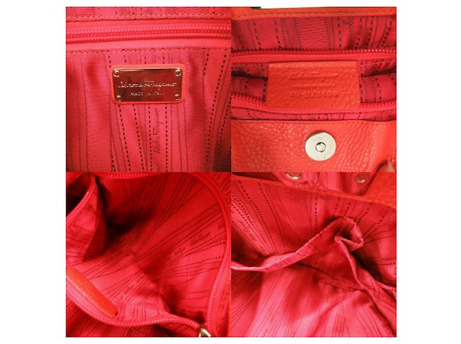 Borsa a tracolla Salvatore Ferragamo Gancini AU-21 B499 Arancione - vista 5