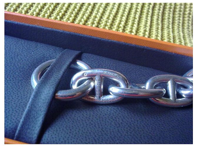 Pulseira Hermès Chaine d'Ancre em prata - vista 2