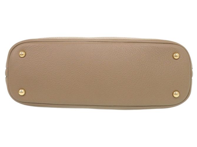 Borsa a mano media in pelle martellata Tory Burch Swing Beige - vista 3