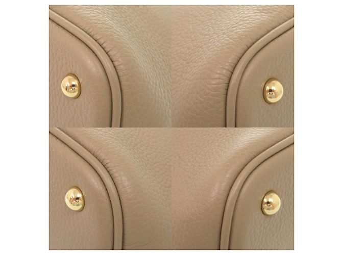 Borsa a mano media in pelle martellata Tory Burch Swing Beige - vista 4