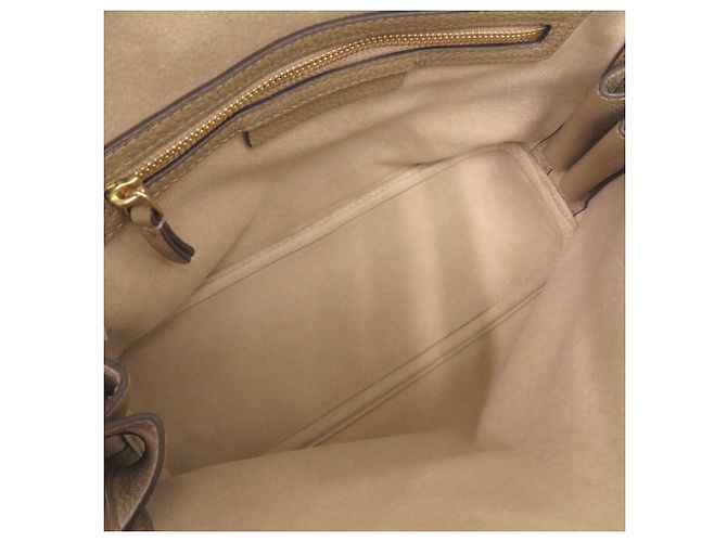Borsa a mano media in pelle martellata Tory Burch Swing Beige - vista 7