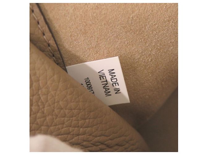 Borsa a mano media in pelle martellata Tory Burch Swing Beige - vista 9
