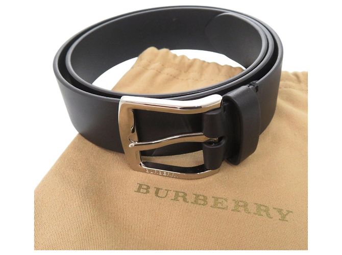 Burberry Leather Belt Black Silvery - view 2