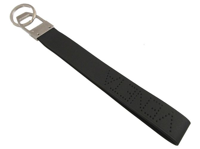Portachiavi in pelle nera Bottega Veneta Nero - vista 2