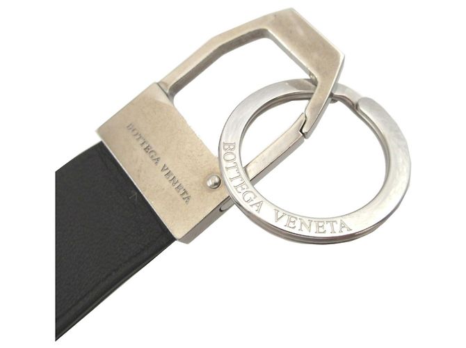 Portachiavi in pelle nera Bottega Veneta Nero - vista 5