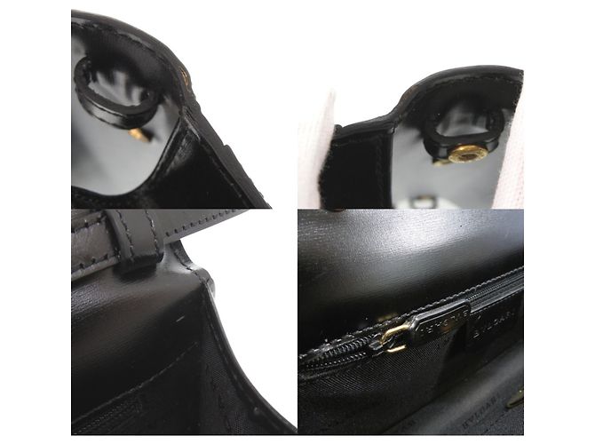 Bulgari Borsa a tracolla/pochette 2-Way in pelle nera con logo BVLGARI Nero - vista 10