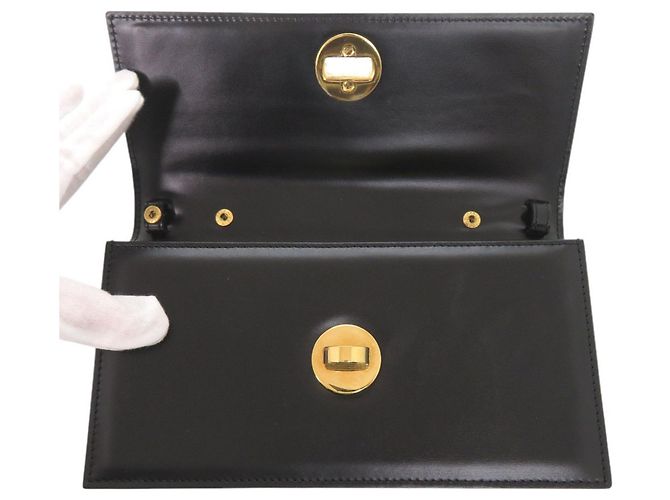 Bulgari Borsa a tracolla/pochette 2-Way in pelle nera con logo BVLGARI Nero - vista 6