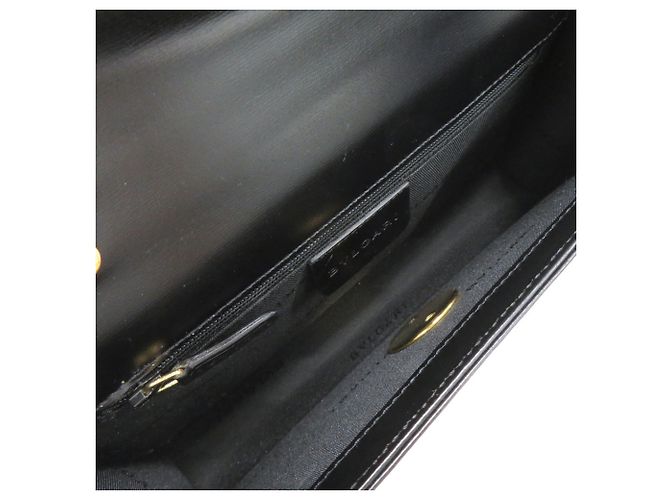 Bulgari Borsa a tracolla/pochette 2-Way in pelle nera con logo BVLGARI Nero - vista 7