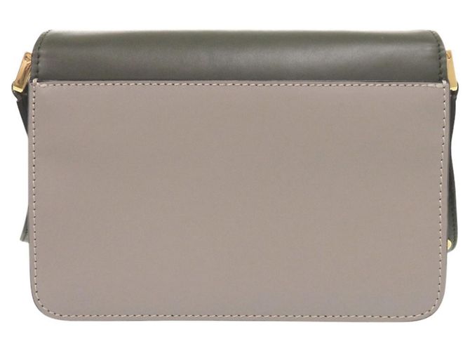 Marni Trunk Schultertasche aus Leder Braun Grün - Ansicht 3