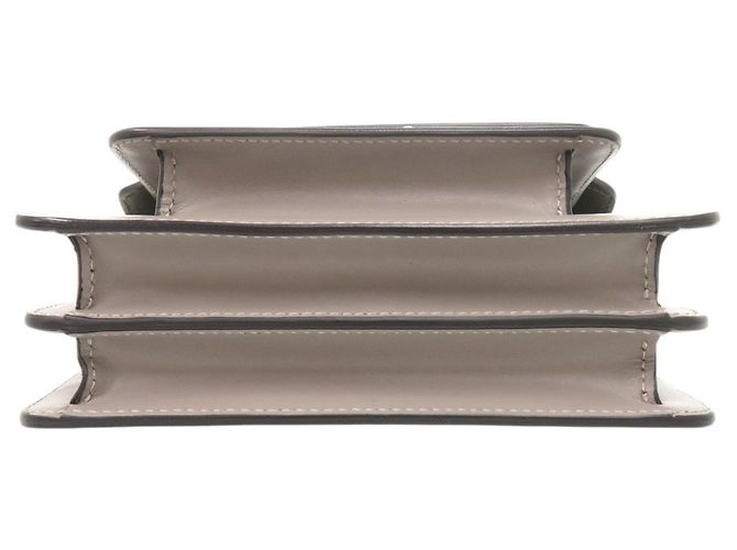 Marni Trunk Schultertasche aus Leder Braun Grün - Ansicht 4