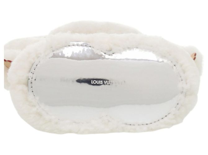 Zaino Louis Vuitton Vivienne in denim Monogram Bianco Blu - vista 3