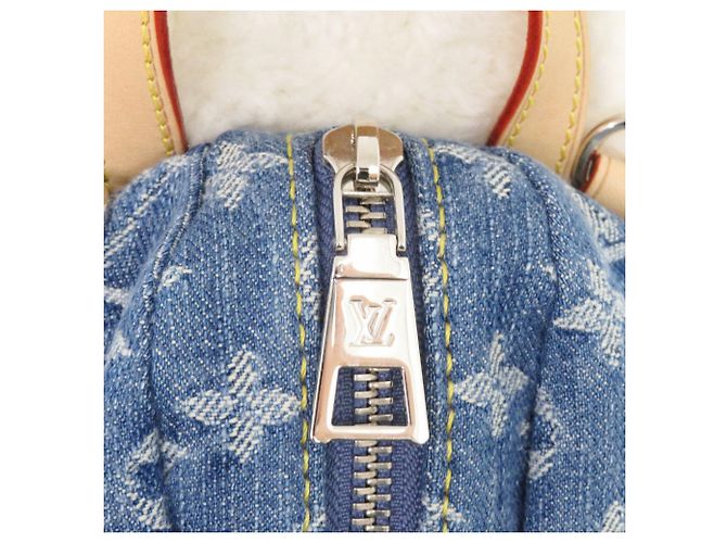 Zaino Louis Vuitton Vivienne in denim Monogram Bianco Blu - vista 5