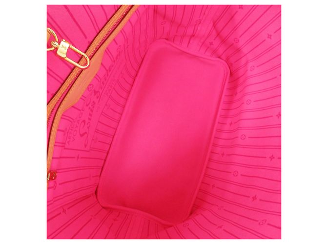 Borsa tote Louis Vuitton Neverfull MM Monogram Rose Marrone Monogramma - vista 5
