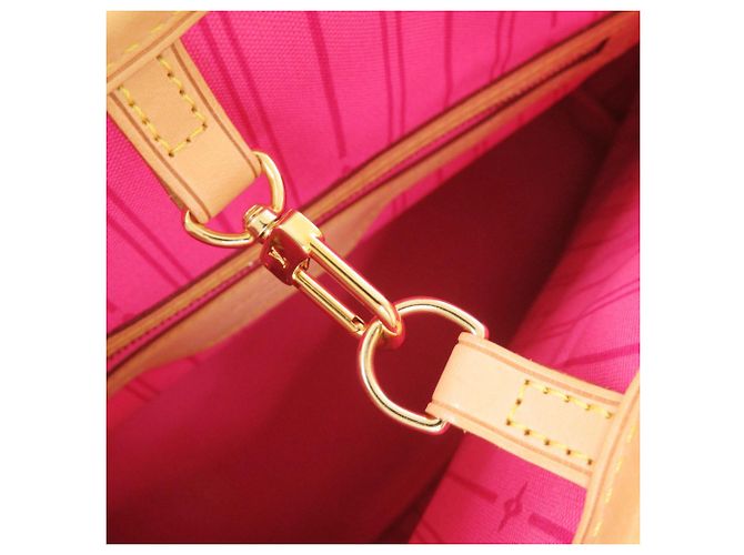 Borsa tote Louis Vuitton Neverfull MM Monogram Rose Marrone Monogramma - vista 9