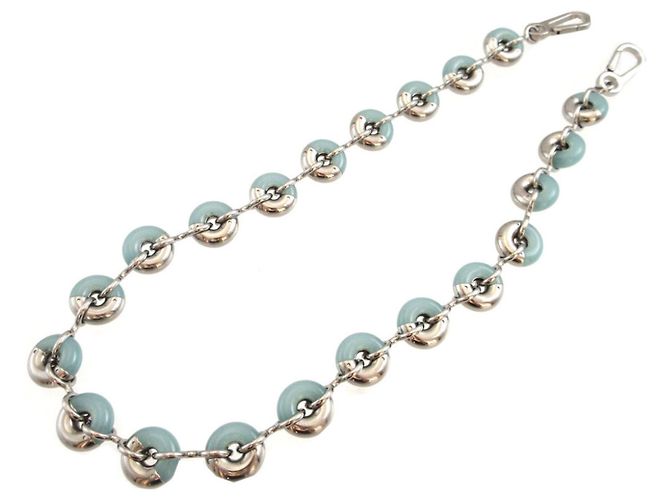 Correa de hombro de metal azul claro Loewe Donut Chain Plata - vista 2
