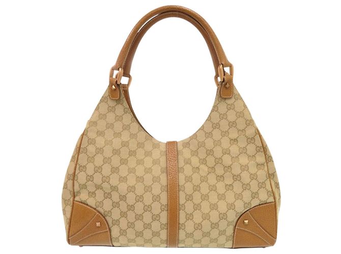 Borsa a spalla Gucci New Jackie Beige Cammello - vista 2