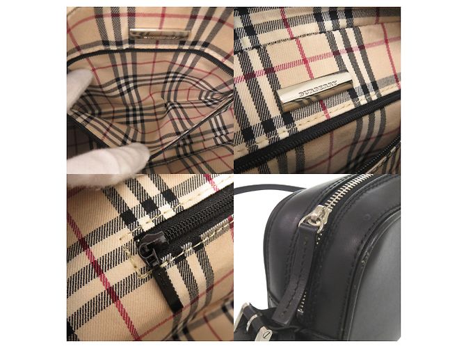 Borsa a tracolla Burberry Logo in pelle nera Nero - vista 7