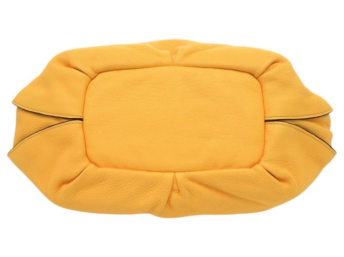 Céline Bolsa de mão Celine Bittersweet em couro Amarelo - vista 5