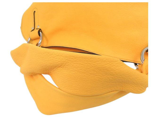 Céline Bolsa de mão Celine Bittersweet em couro Amarelo - vista 7