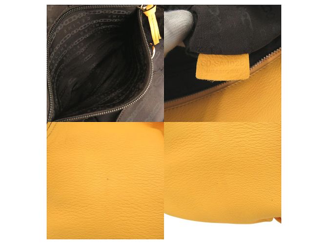 Céline Bolsa de mão Celine Bittersweet em couro Amarelo - vista 8