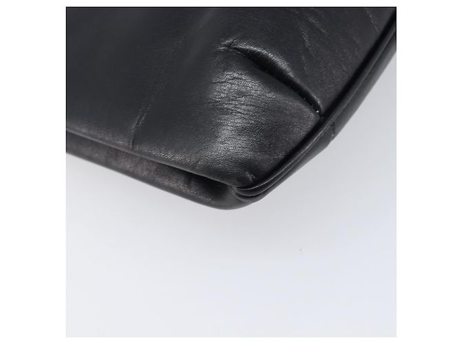 Céline Bolsa de Ombro com Corrente CELINE em Couro Preto e Dourado Auth ep16204 - vista 20