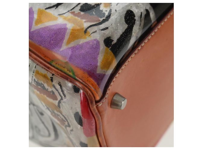 PRADA Tote Bag Vinyl Multicolor Silver Auth 204422A Silvery Multiple colors - view 10